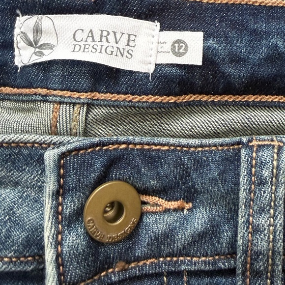 Carve Designs Carson Straight Leg Jeans Faded Blue Denim Women’s Size 12 - Picture 4 of 8